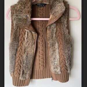 BCBG Max Azria wool and rabbit fur best size xs
